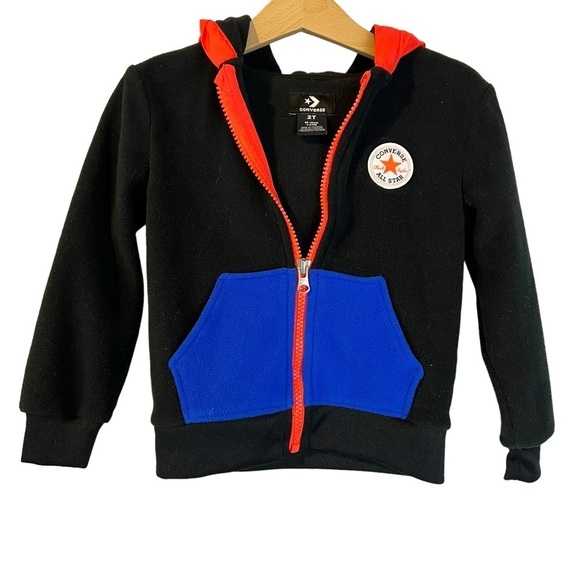 Converse Other - Converse Little Boys All Star Colorblock Full Zip Hoodie 2T Retro Sportswear